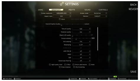 PC Graphics Settings For Escape From Tarkov Revealed
