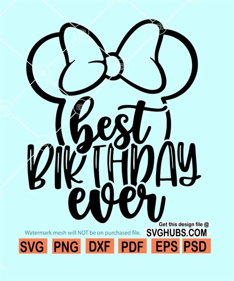 Best Birthday Ever SVG Disney birthday SVG magic kingdom Etsy
