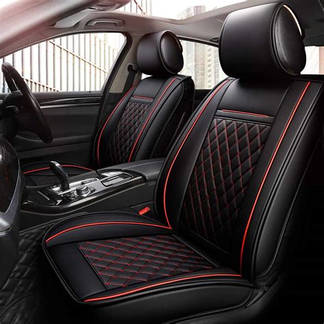 FH Group, Perforated Leather Seat Covers for Auto Car Sedan SUV Van