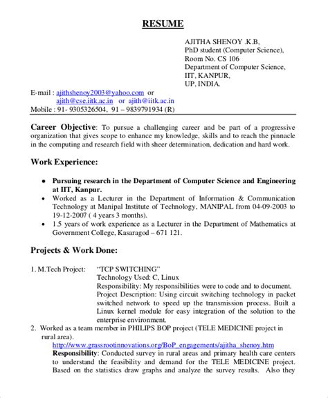 Software Engineer Resume Objective Examples Career