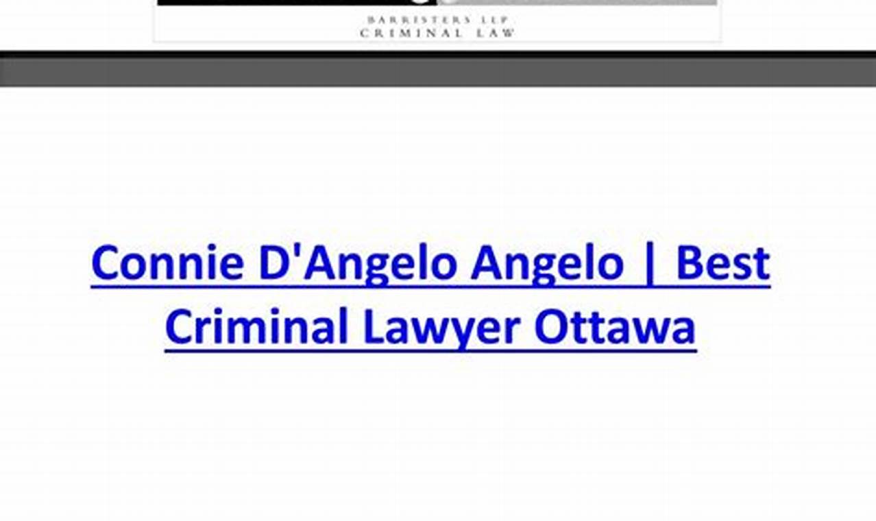 best criminal lawyer ottawa
