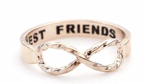 S925 Sterling Silver Best Friend Infinity Ring Adjustable Friendship