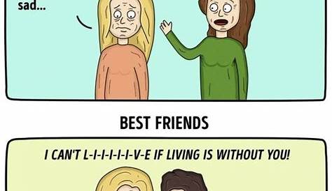 10+ Differences Between Friends Vs. Best Friends | Friend memes, Best