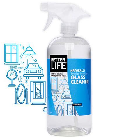 Better Life Natural Glass Cleaner, Unscented, 32 oz