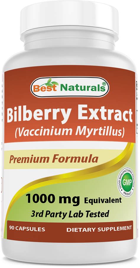 Bilberry Extract 1000 Mg 90 Capsules By Best Naturals