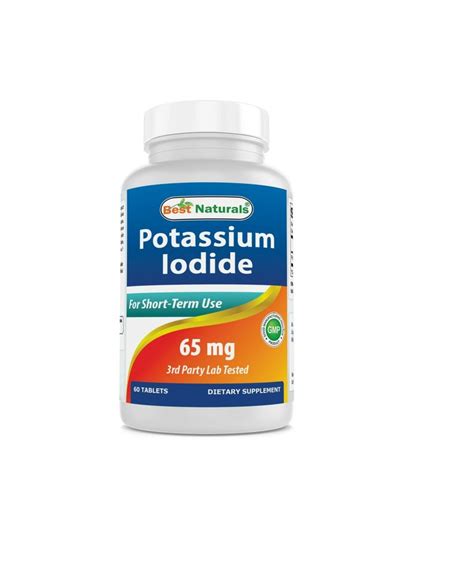 Best Naturals Potassium Iodide 65 mg Dietary Supplement, 60 Tablets