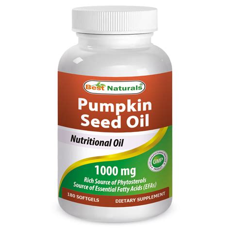 Best Naturals Pumpkin Seed Oil 1000 mg 90 Softgels