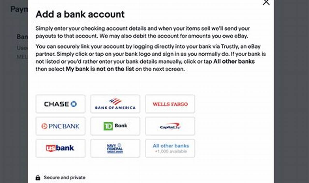 best online bank account for ebay managed payments