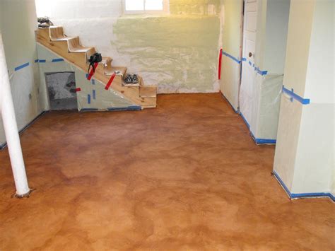 Stained concrete floor. Love the mottled colors and would be great for