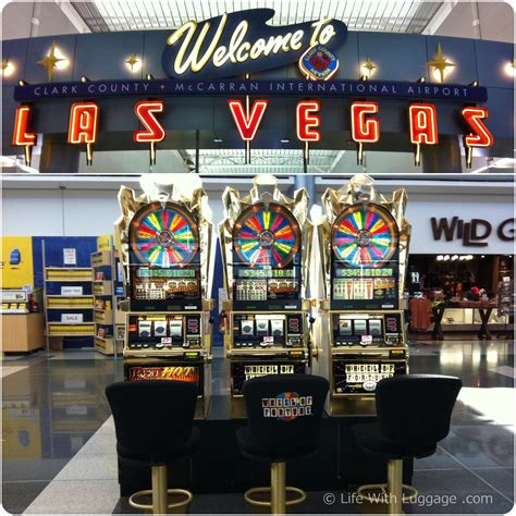 Slot machines at an airport, McCarran International