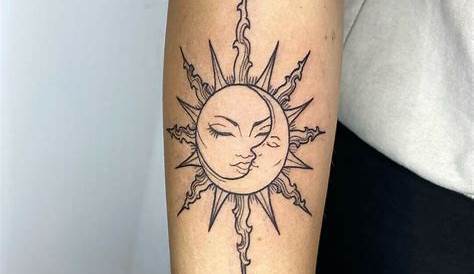 UPDATED: 43 Glorious Sun and Moon Tattoos (August 2020)