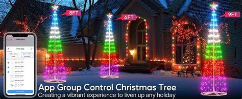 7ft Smart Controlled Pre Lit Twinkly Christmas Tree