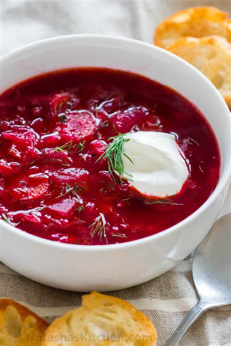 This is a classic Ukrainian Borscht Recipe, just like Mom used to make. I love the deep ruby
