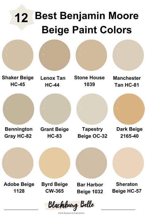 best benjamin moore beige