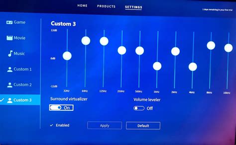 Best Equalizer Settings Dolby Audio