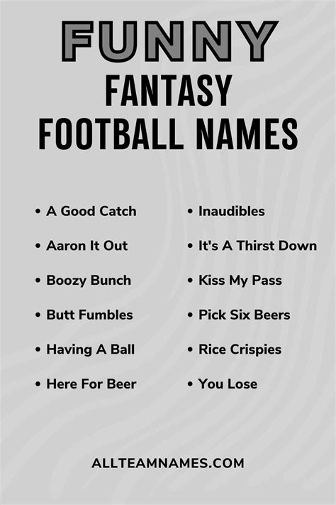 best fantasy football names 2023 funny