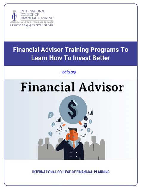 best financial advisor training programs 2020