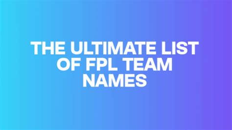 best fpl names 2023