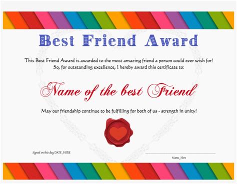 √ 20 Worlds Best Friend Award ™ Dannybarrantes Template