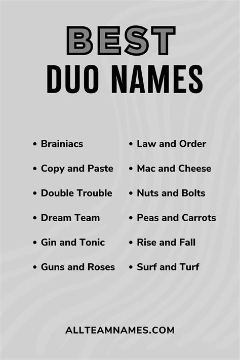 Best Friend Duo Names
