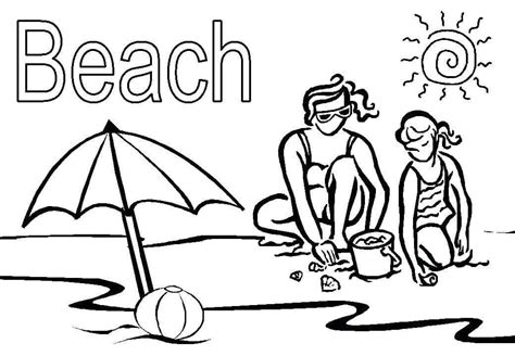 Best Friends at the Beach Coloring Pages