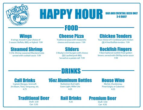 best happy hours in oc md