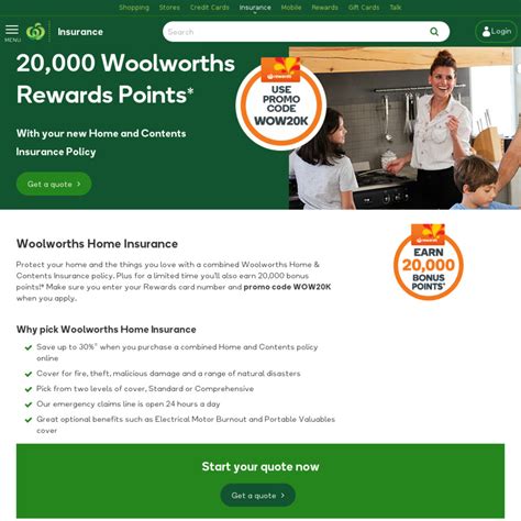 best home insurance deals woolworths