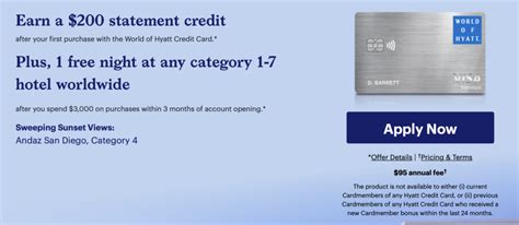 best hyatt credit card offer