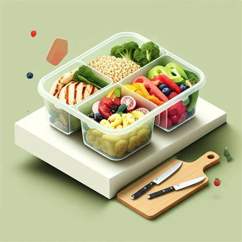Meal Prep Containers Lunch Cooler Tupperware Food Storage Portion