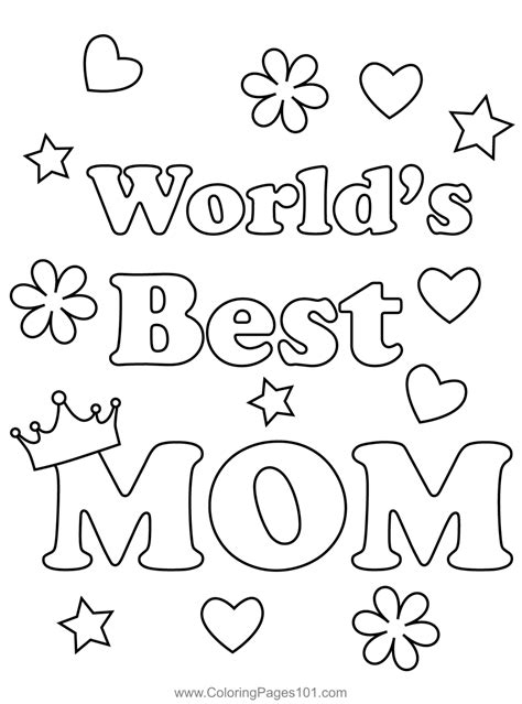 Best Mom Ever Coloring Pages