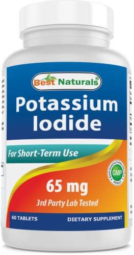 Best Naturals Potassium Iodide 65 mg Dietary Supplement, 60 Tablets