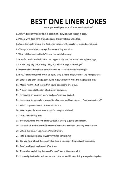 best one liners for business