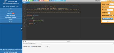 best online c code compiler