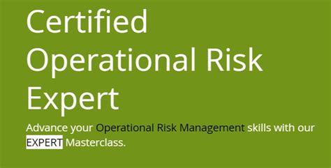 best operational risk certification