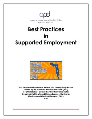 best practices in supported employment