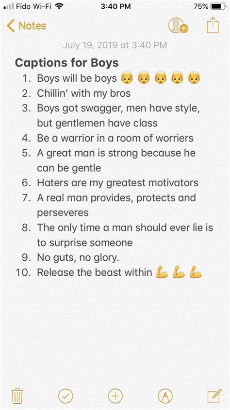 best simple captions for instagram for boys
