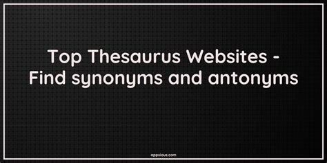 best thesaurus website for academic writing