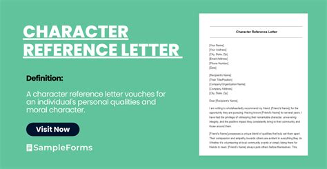 best things to say in a character reference