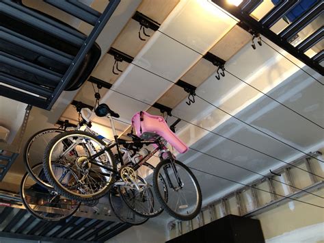 best way to hang a bicycle from the ceiling
