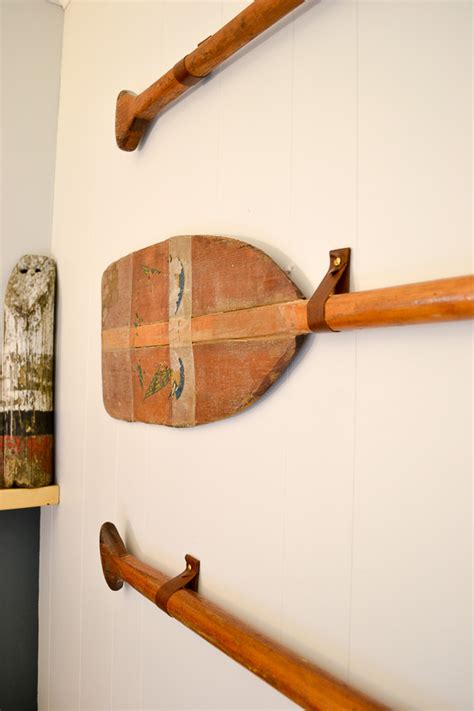 best way to hang oars on wall