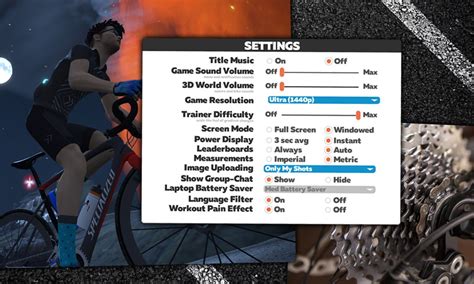 Best Zwift Settings