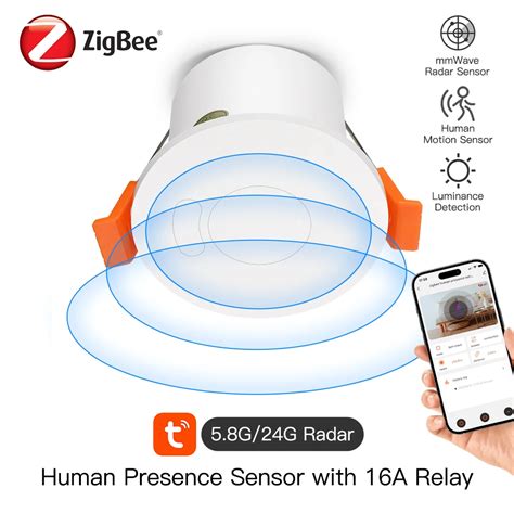 Tuya ZigBee Wifi MmWave Human Presence Motion Sensor With Luminance/Distance Detection Human