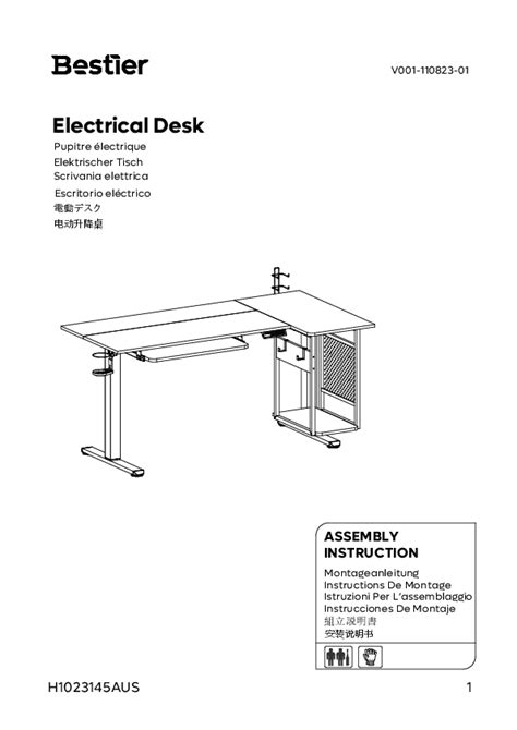Bestier Computer Desk Assembly Instructions