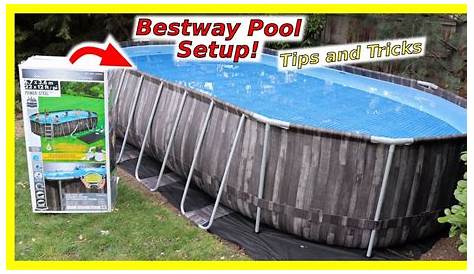 Bestway 22 ft x 12 ft x 48 in Above Ground Pool Platinum Series Power