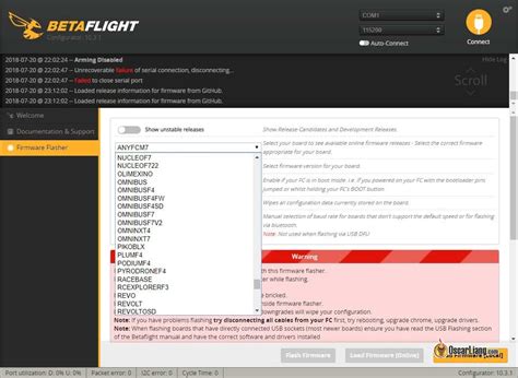 Betaflight flight controller failed to open serial port lasopamass