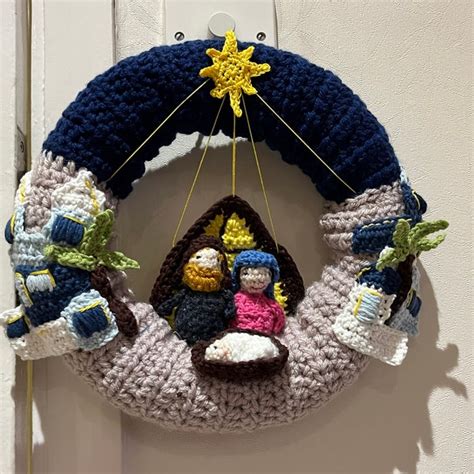 Bethlehem Nativity Wreath Crochet Pattern