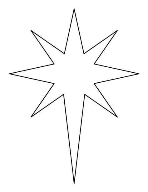 Bethlehem Star Outline Printable