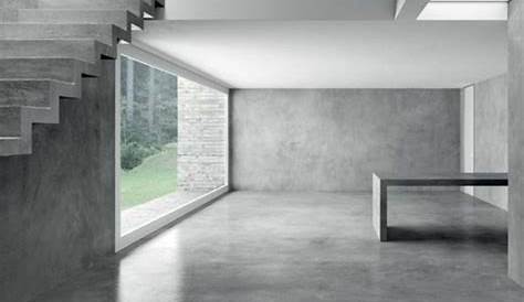 Interieur de maison en beton brute