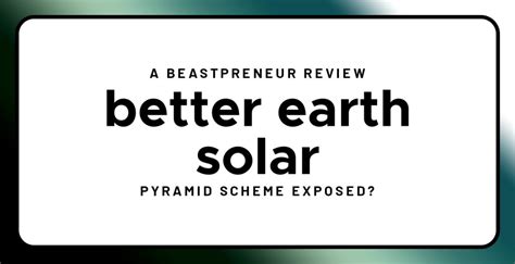 better earth solar scam