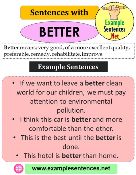 better meaning in english with example